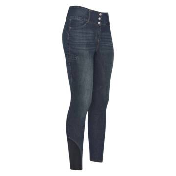 HV POLO Reithose HVPElena denim FullGrip Dark Blue Denim