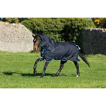 HORSEWARE Amigo Bravo 12 Plus Turnout Disc Front 50g + 100g und 300g Liner Dark Navy/Electric Blue