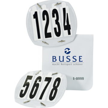 Busse Startnummern OVAL, Tasche, 4-stellig