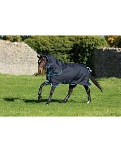 HORSEWARE Amigo Bravo 12 Plus Turnout Disc Front 50g + 100g und 300g Liner Dark Navy/Electric Blue