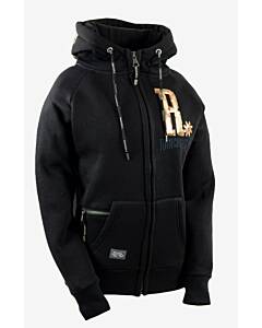 OSWSA RANCHGIRLS HOODED JKT "SHINY" black| leather gold