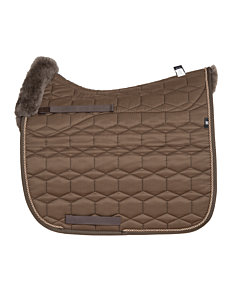 Lammfell Schabracke Dressur Gr.L Taupe/Taupe