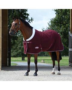 WeatherBeeta Sherpa Fleece-Abschwitzdecke Standard Neck Maroon/White