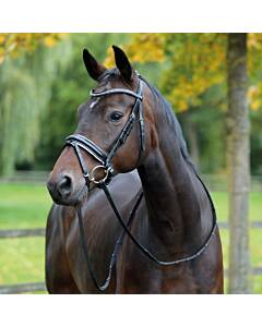 Busse Trense MONZA schwarz (weiß)/Strass-silber