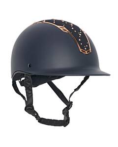 Imperial Riding Reithelm IRHOlania Crystal Navy-Rosegold